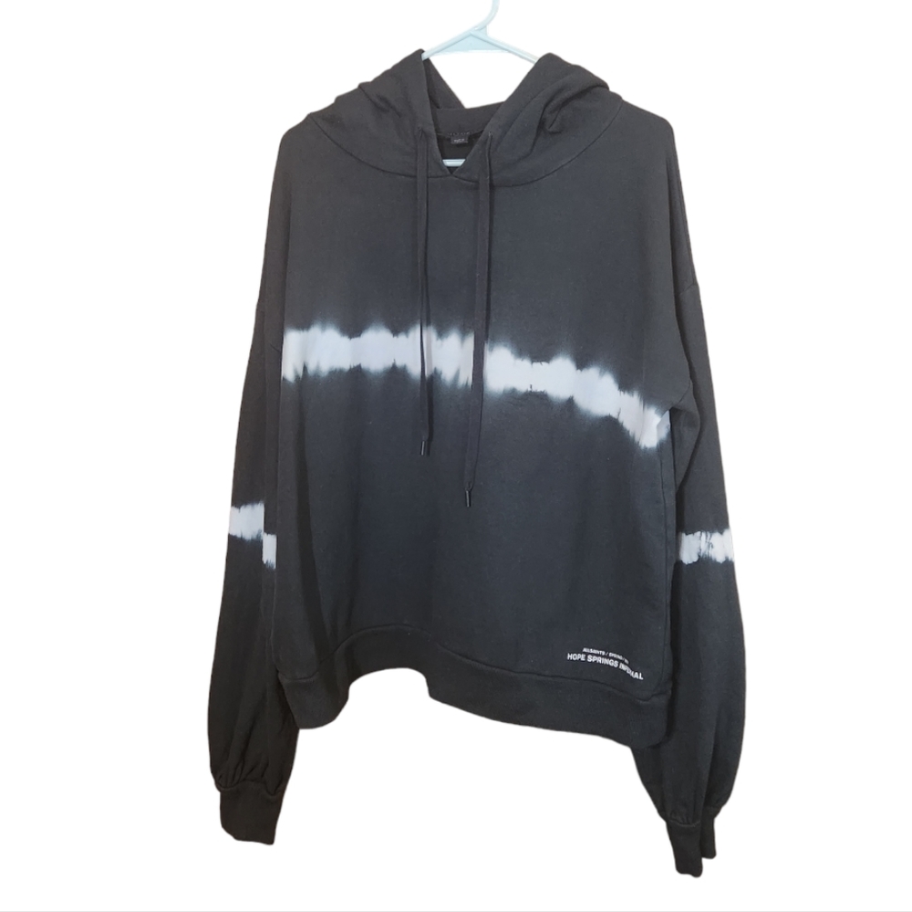 All Saints Rihan Tydy Hoody Black and White